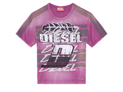 Diesel striped logo Tee