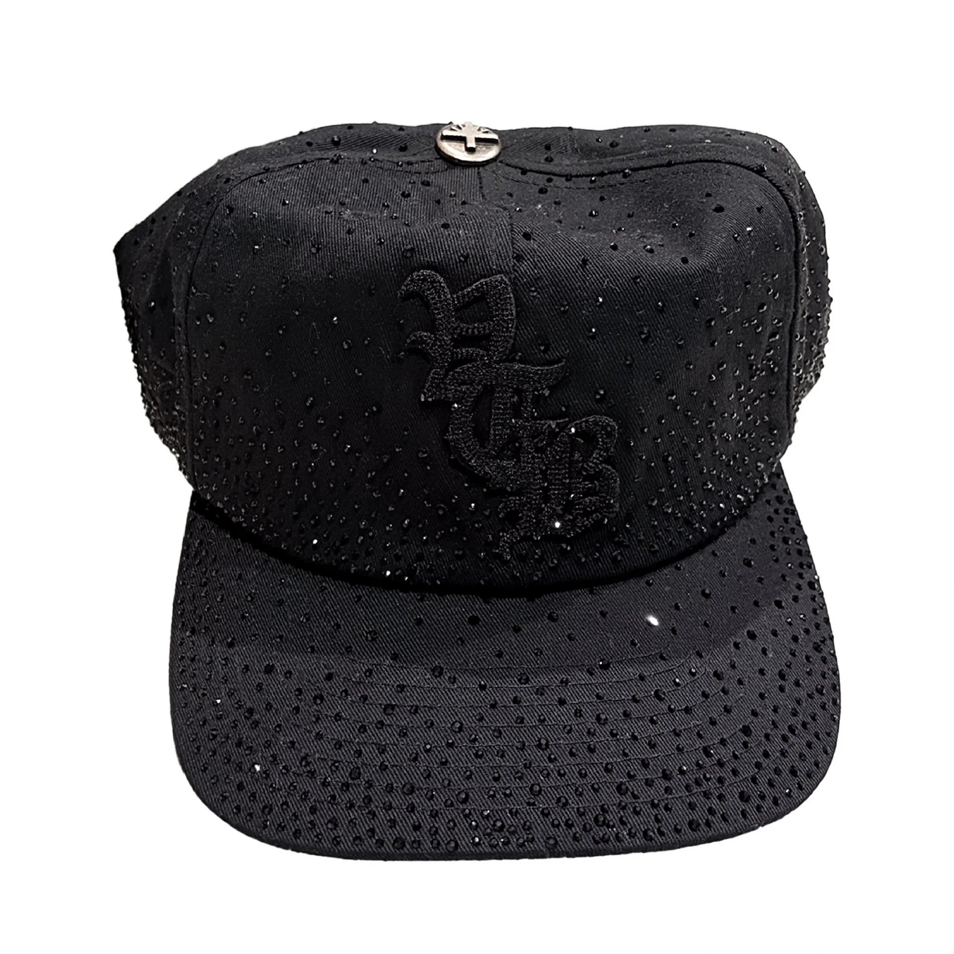 NOTHING WITHOUT IT Obsidian Rhinestone Snapback