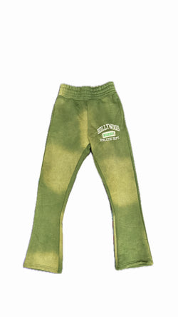 Hollywood Hideout Flare Green Pants