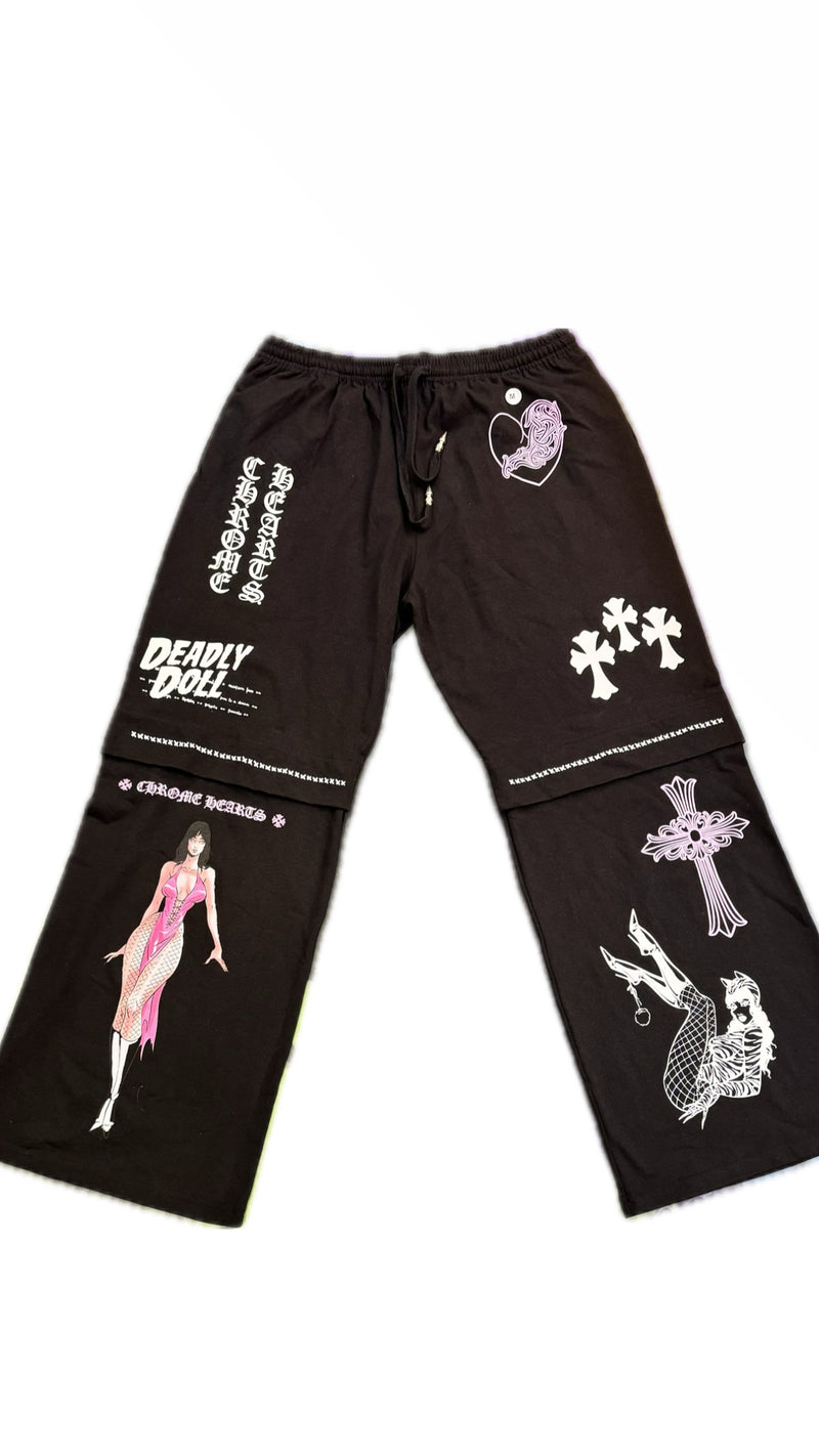 Chrome Heart X Deadly Doll Flare Pants