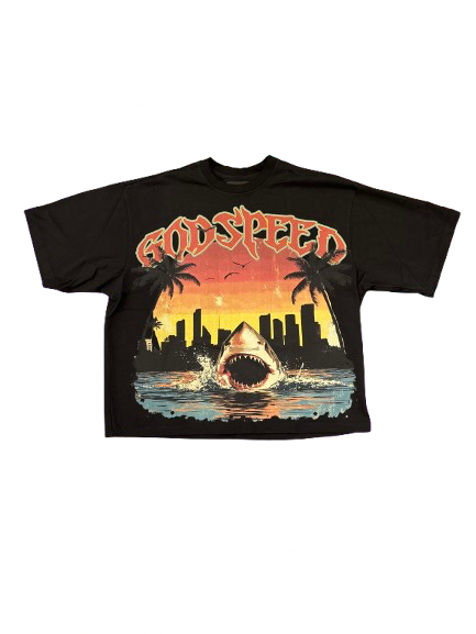 Godspeed Shark Miami Tee