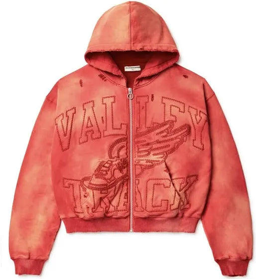 Vale Inferno Red Zip Up Hoodie