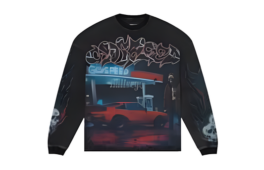 Pitstop Long sleeve (Black wash)