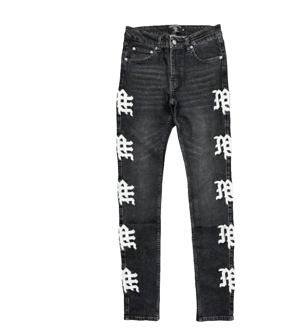 Mixed Emotion Monogram Denim (Black)
