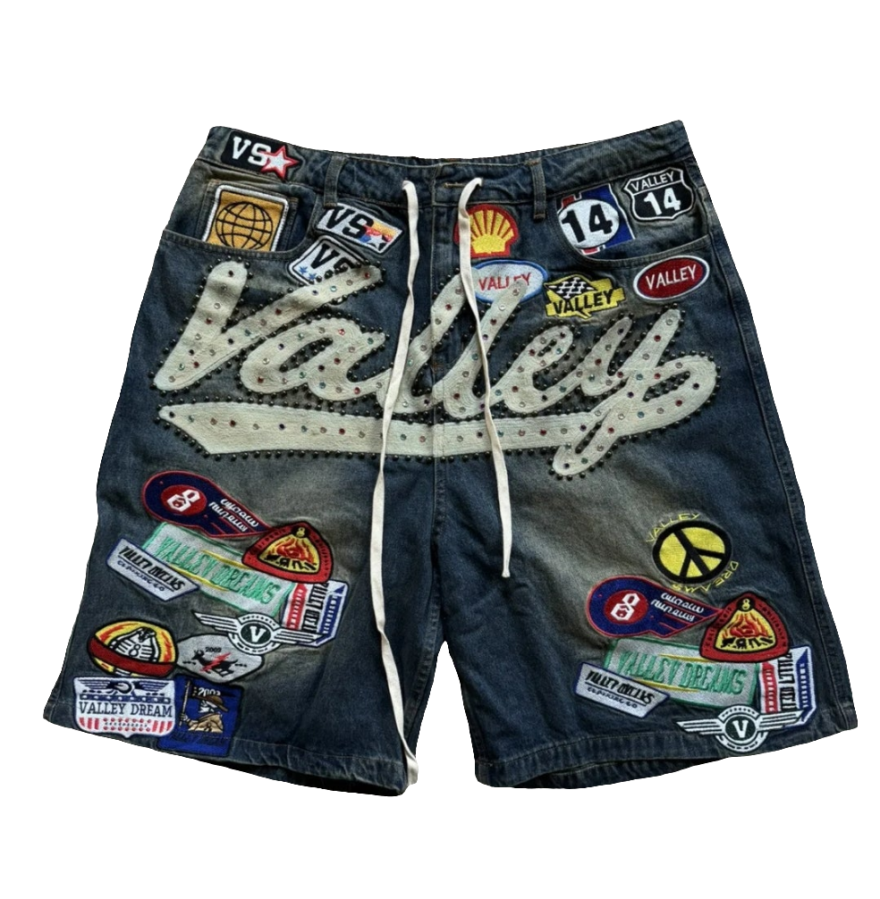Vale Forever 1980's Jorts
Denim Blue Patchwork