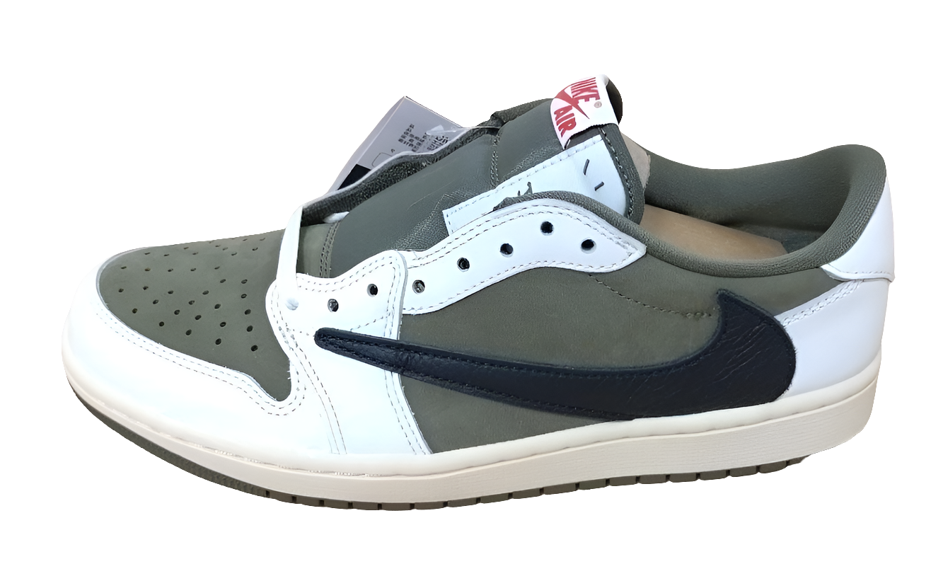 JORDAN 1 LOW TRAVIS
SCOTT REVERSE OLIVE