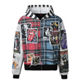 Lost Intricacy "Rockstar
Scrapbook" Multi Color Zip-Up