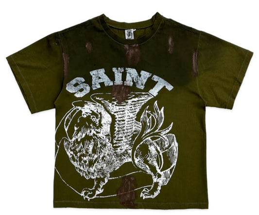 Saint Vanity Griffin Tee Green