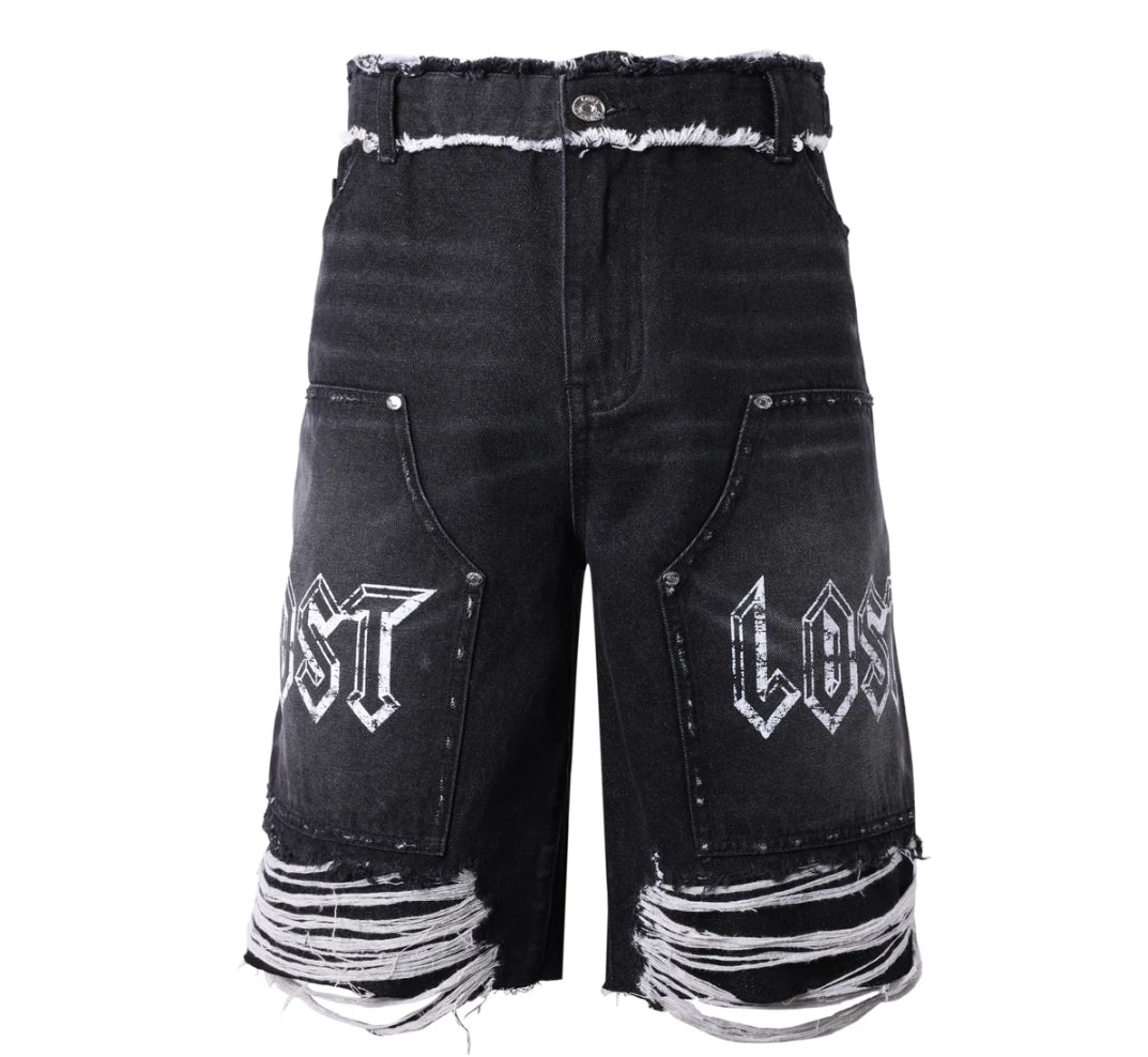 Lost Intricacy Black Carpenter Shorts