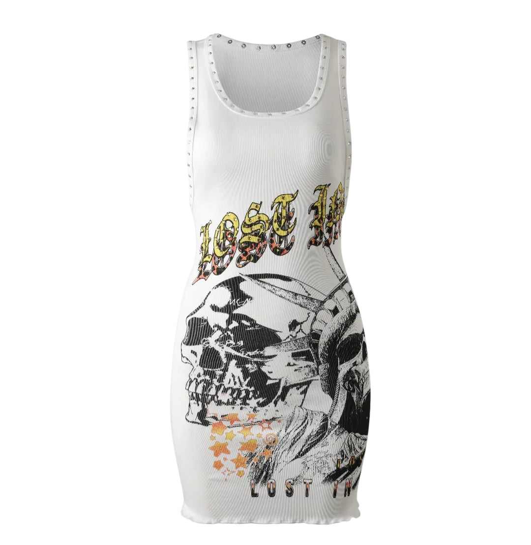 Lost Intricacy White Fatal Empire Dress