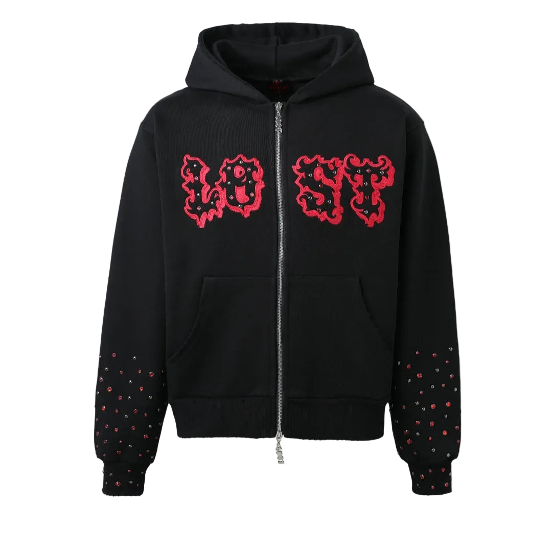 Lost Intricacy Black Patch Zip Up