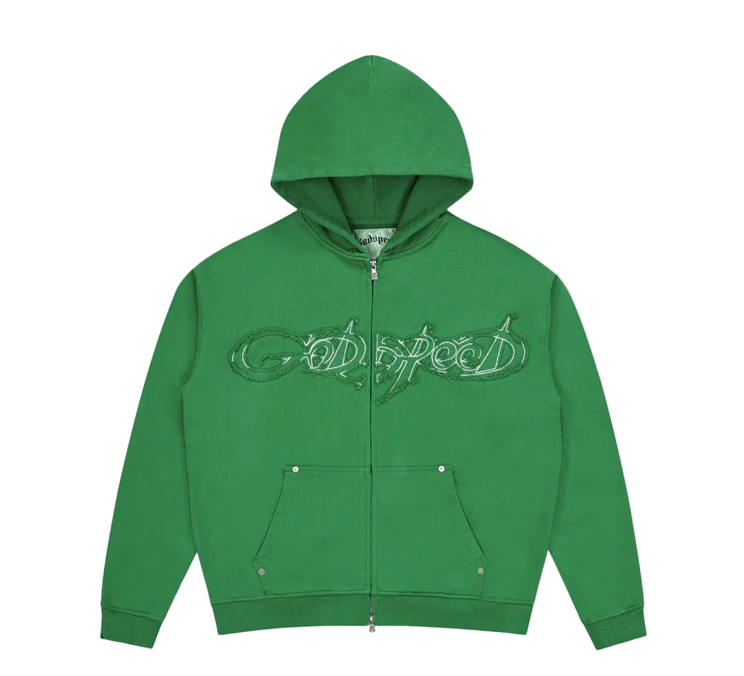 Godspeed Raw Zip Up (Green)