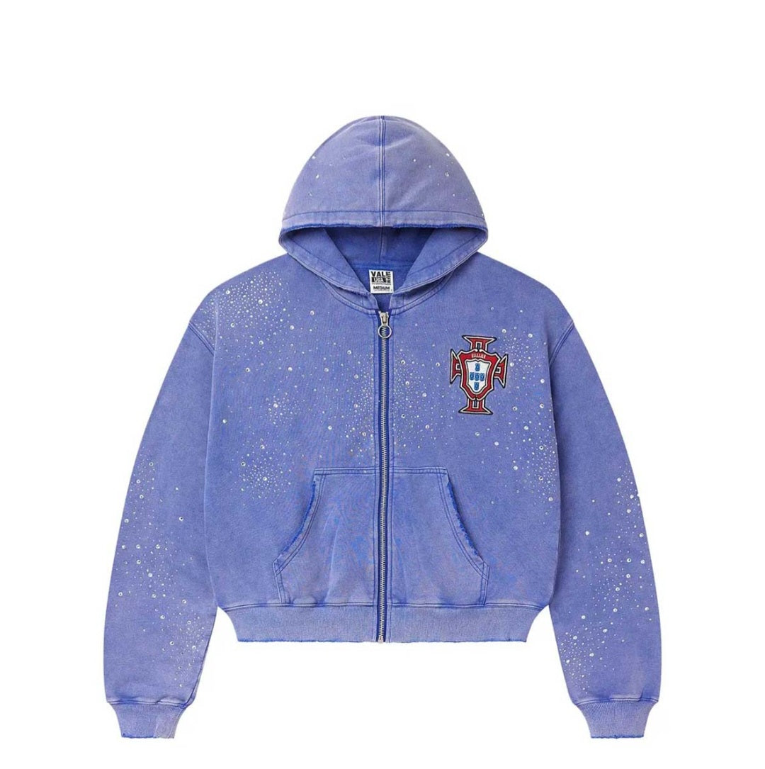 Vale Forever Sun Clustered zip Up Blue Hoodie