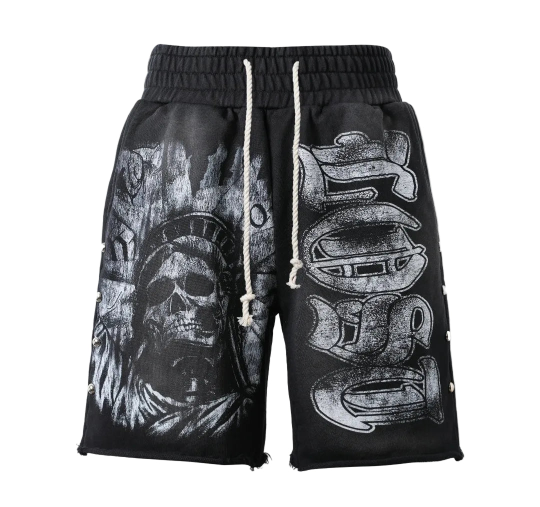 Lost Intricacy Grey Scale Liberty Shorts