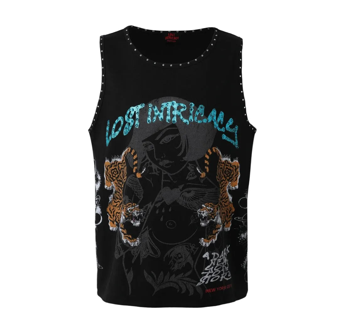 Lost Intricacy Twin Tiger Tank Top
