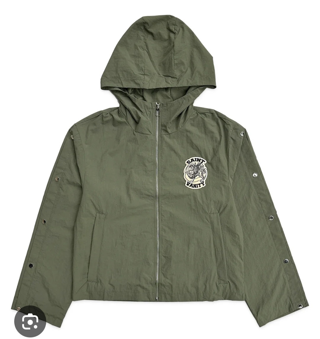 Saint Vanity Nylon Cargo Jacket Green