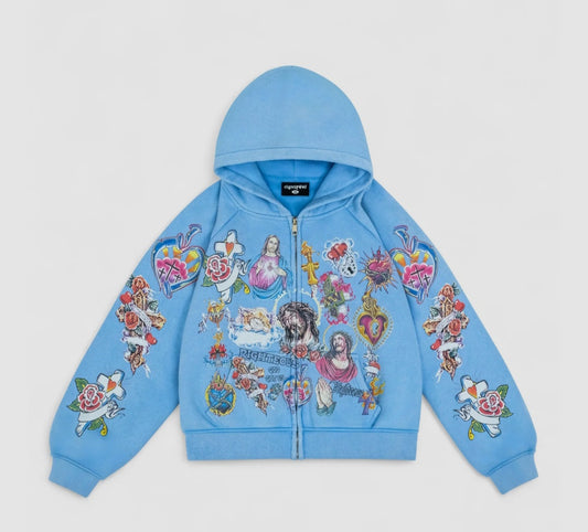 RIGHTEOUS Hoodie(Blue)