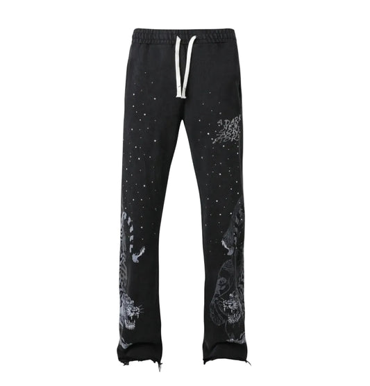 Lost Intricacy "Twin Tiger" Black Sweatpants