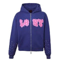Lost Intricacy Blue Patch Zip Up